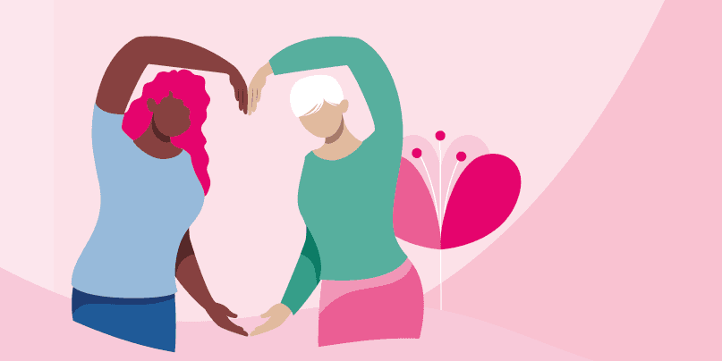 Illustration två kvinnor